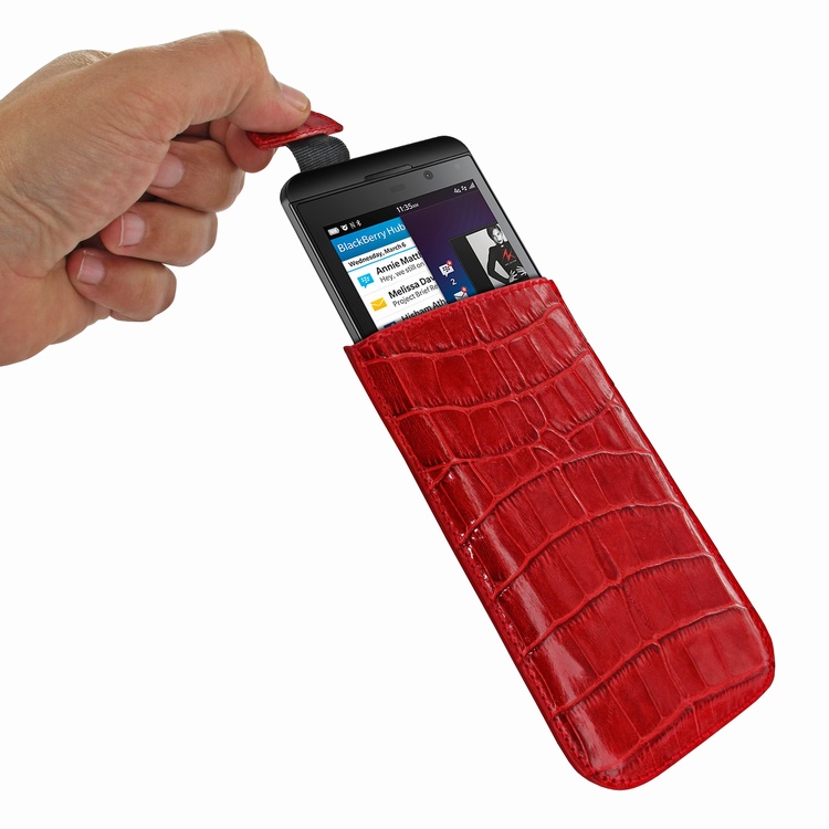 Чехол BlackBerry Z10 Pull Crocodile Red - Кликните на картинке чтобы закрыть
